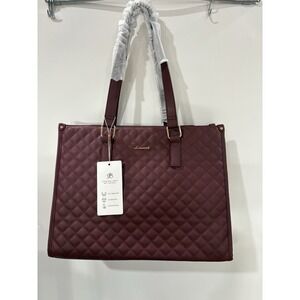 LOVEVOOK Insulated Lunch Bag Large Capacity Burgundy Tote Lunch Compartment